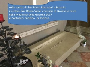 slide annuncio sulla tomba di don Mazzolari