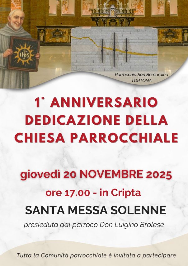 𝟐𝟎 𝐧𝐨𝐯𝐞𝐦𝐛𝐫𝐞 𝐨𝐫𝐞 𝟏𝟕.𝟎𝟎 𝐢𝐧 𝐂𝐫𝐢𝐩𝐭𝐚 – 𝐒𝐀𝐍𝐓𝐀 𝐌𝐄𝐒𝐒𝐀 𝐍𝐄𝐋 𝟏° 𝐀𝐍𝐍𝐈𝐕𝐄𝐑𝐒𝐀𝐑𝐈𝐎 𝐃𝐄𝐃𝐈𝐂𝐀𝐙𝐈𝐎𝐍𝐄 𝐃𝐄𝐋𝐋𝐀 𝐂𝐇𝐈𝐄𝐒𝐀 𝐏𝐀𝐑𝐑𝐎𝐂𝐂𝐇𝐈𝐀𝐋𝐄