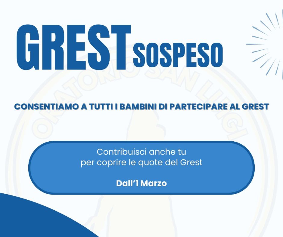 Grest Sospeso: un gesto di solidarietà per i più piccoli