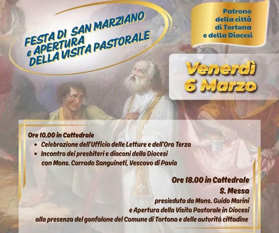 6 marzo: San Marziano e apertura Visita Pastorale diocesana