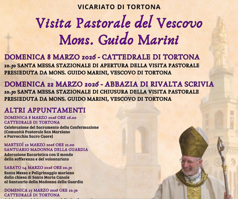 Visita Pastorale del vescovo dal 8-22 marzo 2026
