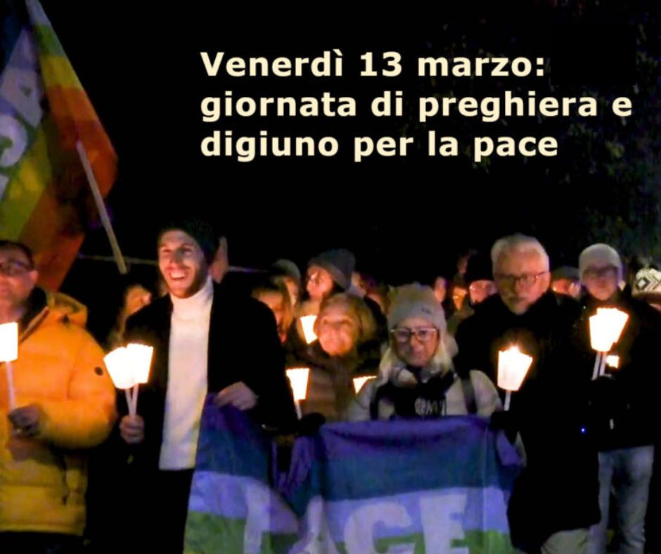 Venerdì 13 marzo 2026 digiuno e preghiera per la pace